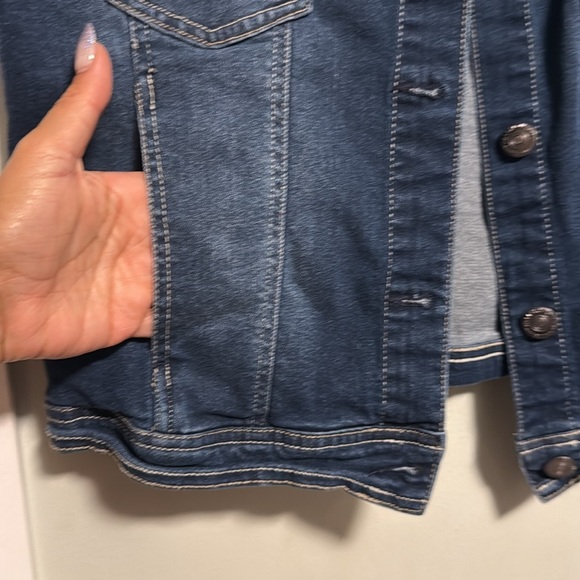 Wallflower Indigo Denim Blue Collared Jean Vest - Large - Picture 4 of 6